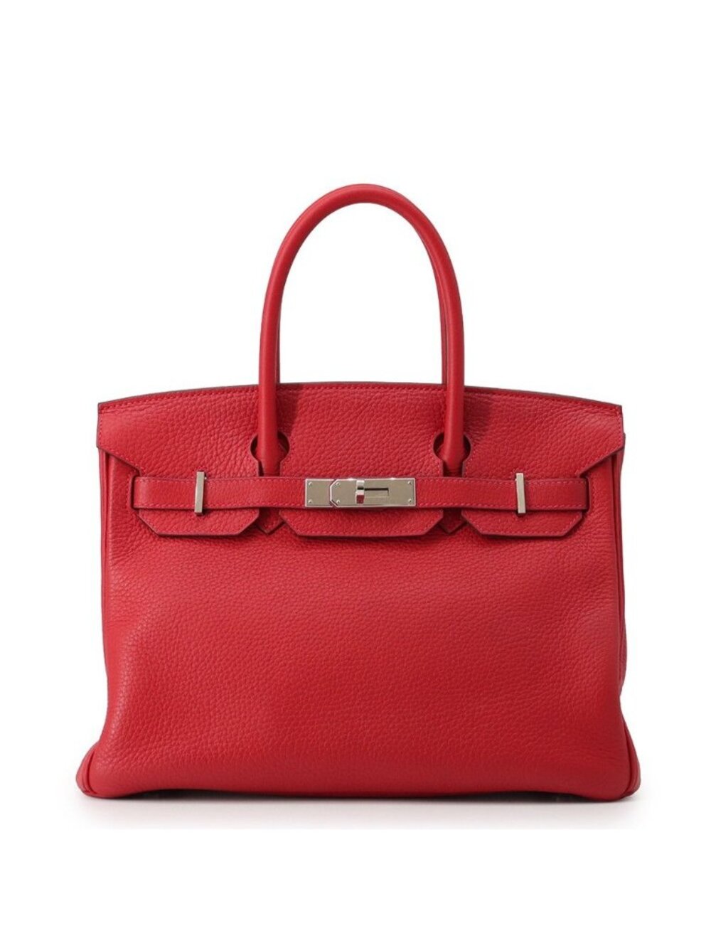 Hermes Birkin 30 Rouge Casac Silver Taurillon Clemence Handbag